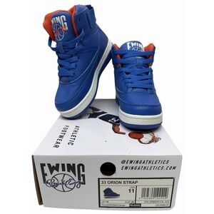 Patrick Ewing 33 Orion Strap Preschool Boys Shoes: Royal/White/Orange (Size 11)